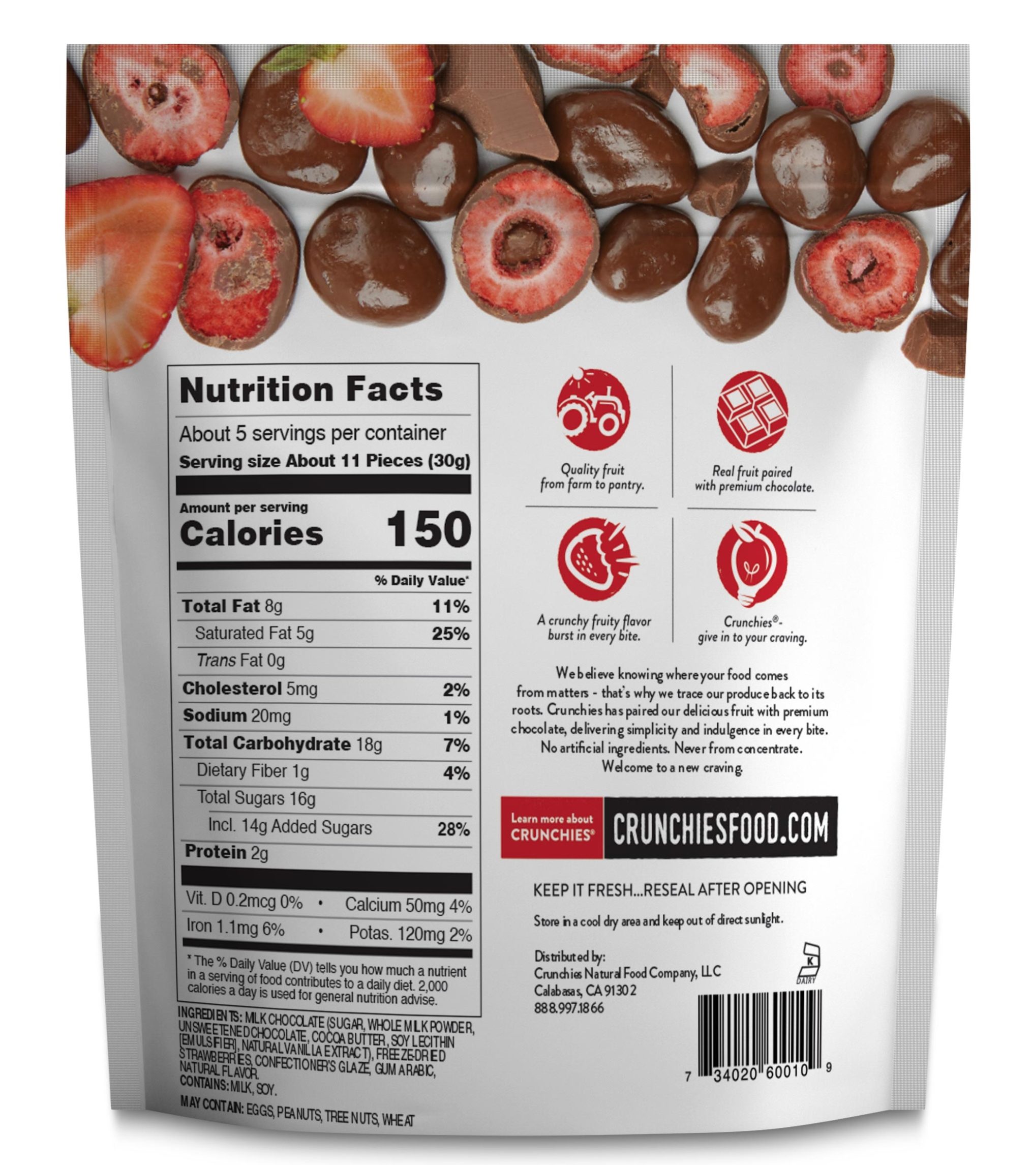 Strawberry in Milk Chocolate 6ct