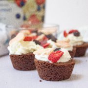 Red, white and blue Brownie Bites